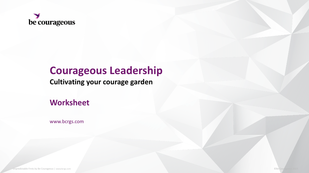 Be Courageous Leadership Garden Plan