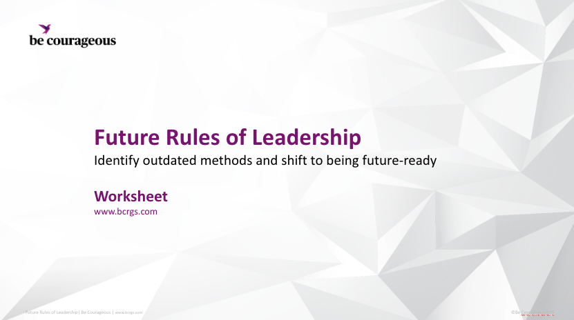 Future rules of leadership worksheet