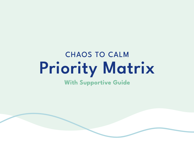 Be Courageous Chaos to Calm Priority Matrix Tool Courageous Decision Making Blog